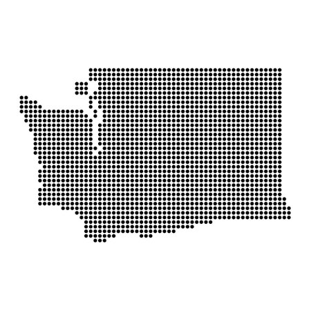 Washington map shape, united states of america. Flat concept icon symbol vector illustration.のイラスト素材
