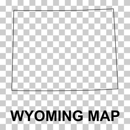 Wyoming map shape, united states of america. Flat concept icon symbol vector illustration.のイラスト素材