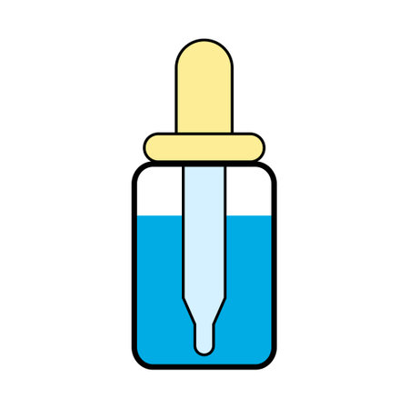Dropper liquid icon, medicine health tool web symbol, test fluid design vector illustration.のイラスト素材