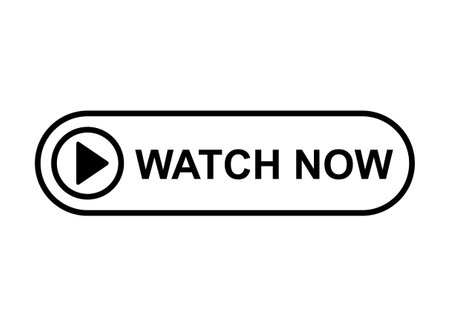 Watch now icon, website online button player symbol, play video vector illustration.のイラスト素材