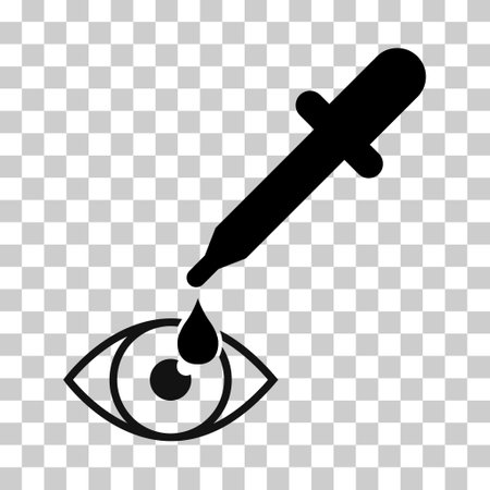 Dropper liquid icon, medicine health tool web symbol, test fluid design vector illustration.のイラスト素材
