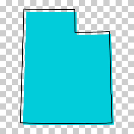 Utah map shape, united states of america. Flat concept icon symbol vector illustration.のイラスト素材