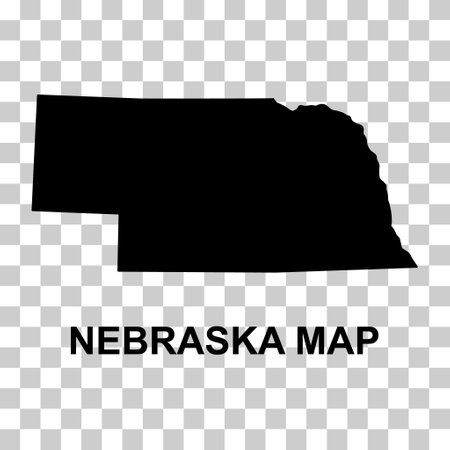 Nebraska map shape, united states of america. Flat concept icon symbol vector illustration.のイラスト素材