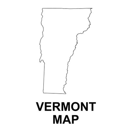 Vermont map shape, united states of america. Flat concept icon symbol vector illustration.のイラスト素材
