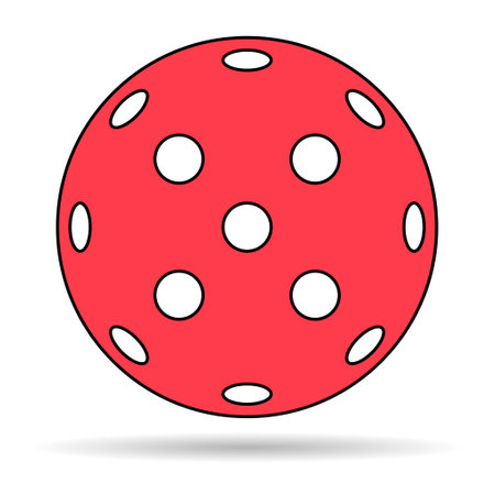 Pickleball racket sport, indoor ball paddle shadow icon, web flat symbol vector illustration.のイラスト素材