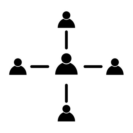 Employee engagement community vector icon, person flat web symbol design vector illustration.のイラスト素材