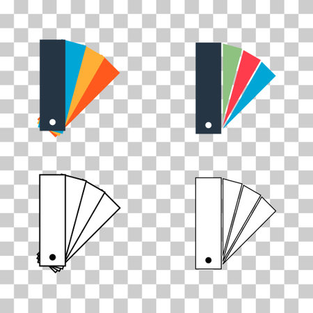 Set of color icon, colorful graphic catalog symbol, color template web vector illustration.のイラスト素材