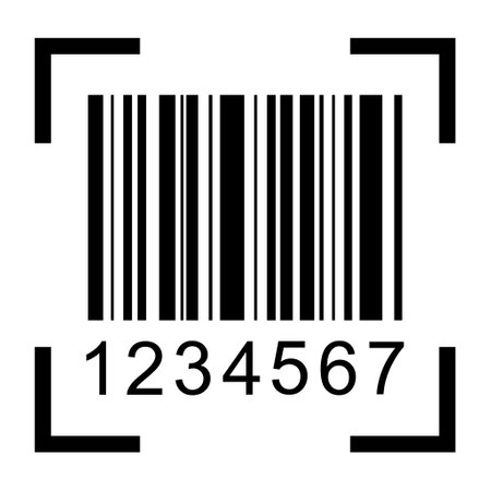 Barcode vector icon. Bar code for web flat design. Isolated illustration.のイラスト素材
