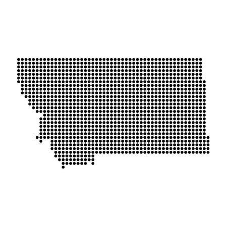 Montana map shape, united states of america. Flat concept icon symbol vector illustration.のイラスト素材
