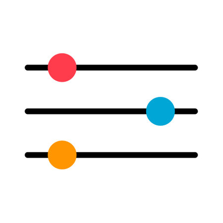 Volume mixer control icon, filter sound symbol button, switch sign vector illustration.のイラスト素材