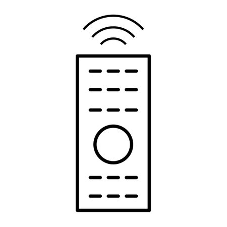 Remote tv device icon, control technology media television sign, web digital vector illustration.のイラスト素材