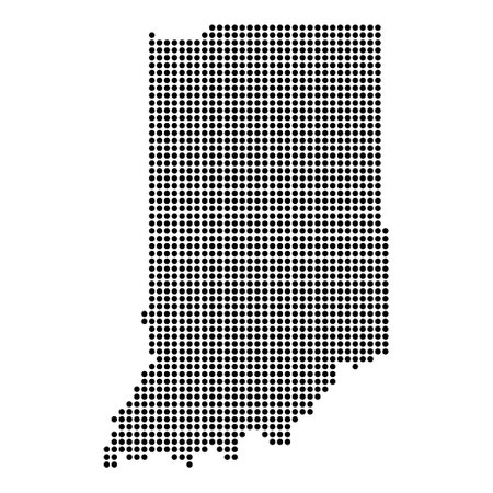 Indiana map shape, united states of america. Flat concept icon symbol vector illustration.のイラスト素材