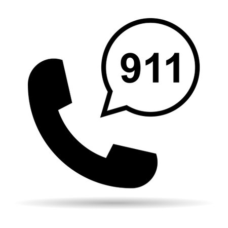 SOS help shadow icon, safety support alert design, save vector illustration.のイラスト素材