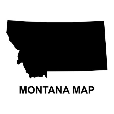 Montana map shape, united states of america. Flat concept icon symbol vector illustration.のイラスト素材