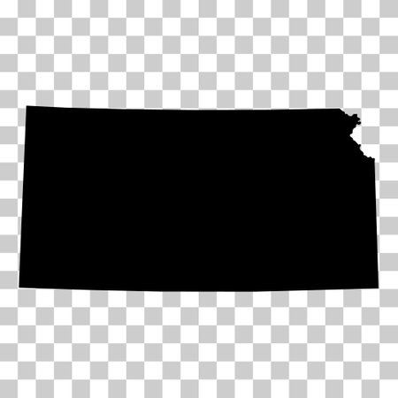 Kansas map shape, united states of america. Flat concept icon symbol vector illustration.のイラスト素材