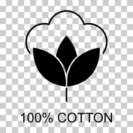 Cotton organic icon, clothing symbol natural symbol, web graphic vector illustration.のイラスト素材