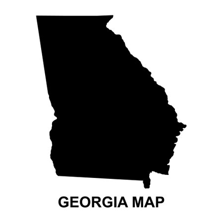 Georgia map shape, united states of america. Flat concept icon symbol vector illustration.のイラスト素材