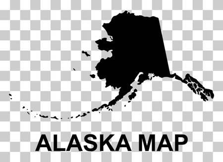 Alaska map shape, united states of america. Flat concept icon symbol vector illustration.のイラスト素材