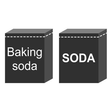 Set of Baking soda ingredient icon, cook design symbol, bakery product vector illustration.のイラスト素材