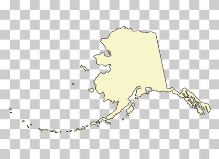 Alaska map shape, united states of america. Flat concept icon symbol vector illustration.のイラスト素材