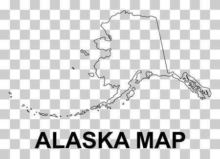 Alaska map shape, united states of america. Flat concept icon symbol vector illustration.のイラスト素材