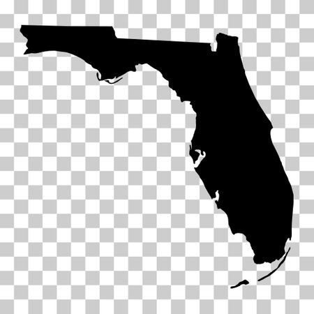 Florida map shape, united states of america. Flat concept icon symbol vector illustration.のイラスト素材