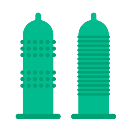 Set of Condom icon, health protection rubber symbol, prevention web sign design vector illustration.のイラスト素材