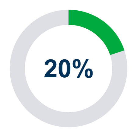 Information round diagram 20 percent icon, infographic graphic pie design, marketing vector...