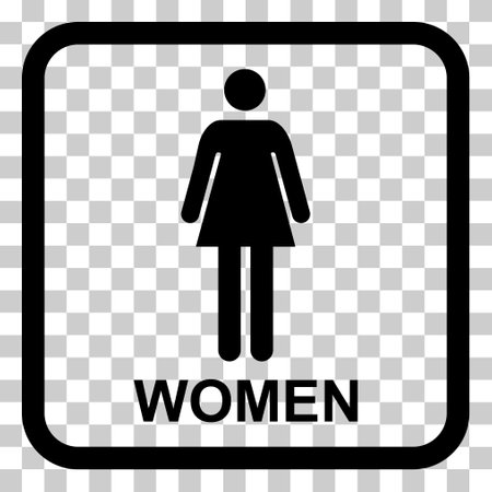 Restroom lady wc symbol, women flat web button, toilet vector illustration information.のイラスト素材