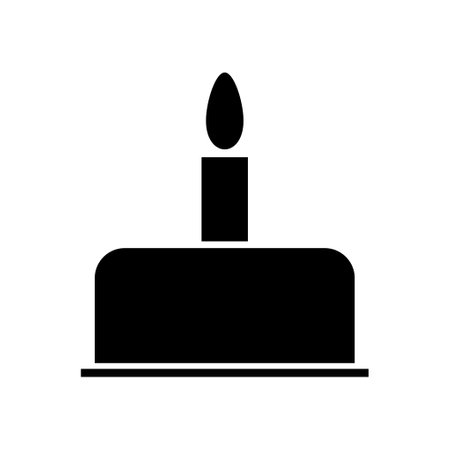 Sweet cake icon, bakery dessert food symbol, happy birthday day graphic vector illustration.のイラスト素材