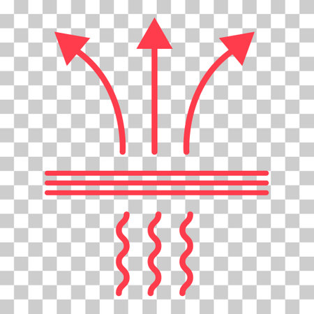 Breathable resistant icon, waterproof material protection sign, web vector illustration.のイラスト素材