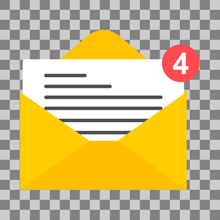 Email business icon, flat web client message sign, mail app vector illustration.のイラスト素材