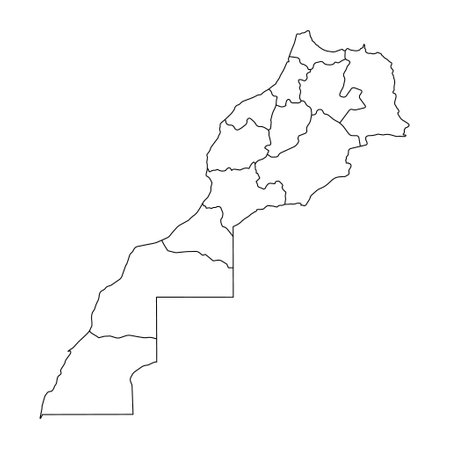 Morocco map symbol shape, travel web flat concept icon vector illustration.のイラスト素材
