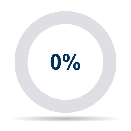 Information round diagram 0 percent shadow icon, infographic pie design, marketing vector illustration.のイラスト素材