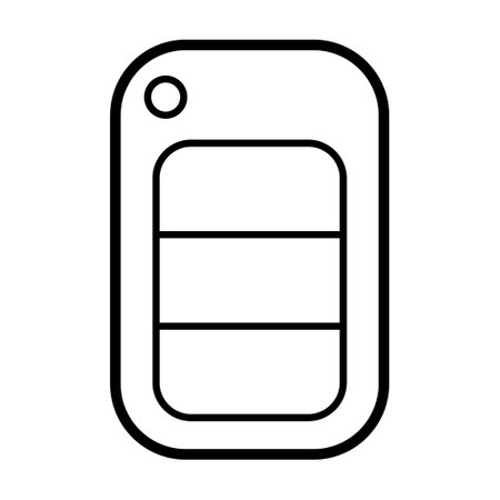 Car key icon, door system safety automobile web design, unlock button vector illustration.のイラスト素材
