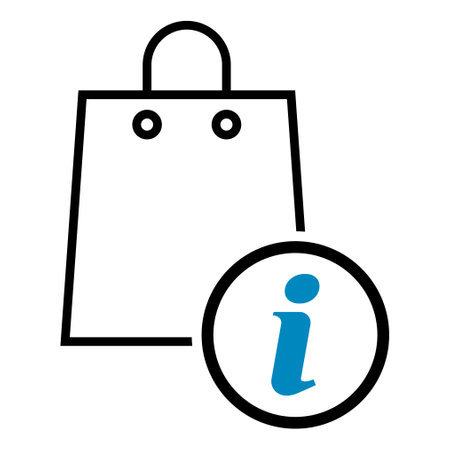 Shopping bag line icon, supermarket paper plastic package sign, eco shop vector illustration.のイラスト素材