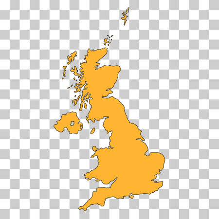 The United Kingdom of Great Britain and Northern Ireland map, detailed web vector illustration.のイラスト素材