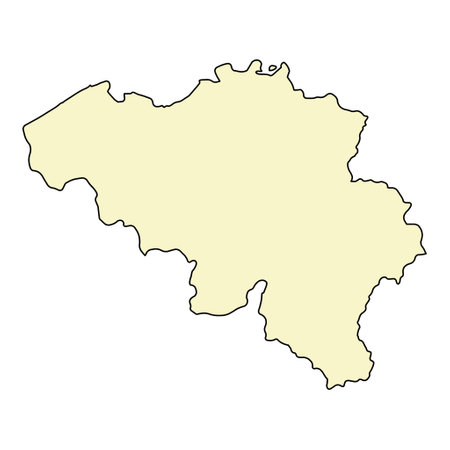 Belgium map symbol shape, travel web flat concept icon vector illustration.のイラスト素材