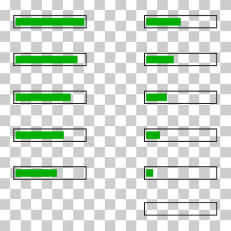 Set of Power technology icon, battery web shape design, energy level vector illustration.のイラスト素材