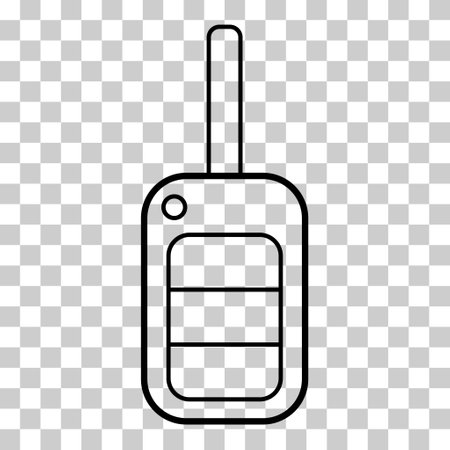 Car key icon, door system safety automobile web design, unlock button vector illustration.のイラスト素材