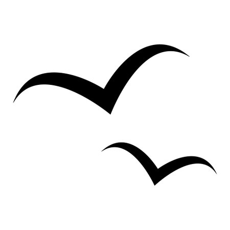 Set of flying bird design, nature freedom flock sign, vector illustration.のイラスト素材