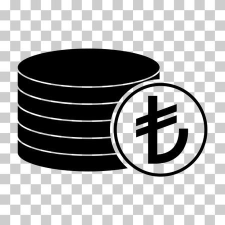 Lira stack coin, flat icon money design, cash sign vector illustration.のイラスト素材