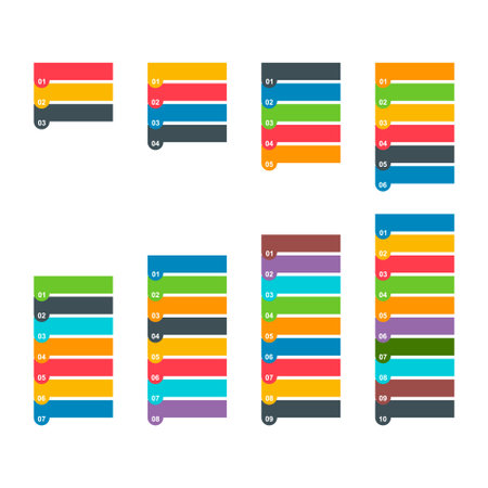 Set of infographic vertical diagram, business information design, chart vector illustration.のイラスト素材