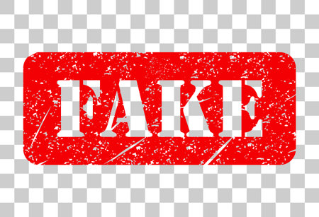 Fake stamp symbol, label sticker sign button, text banner vector illustration.のイラスト素材