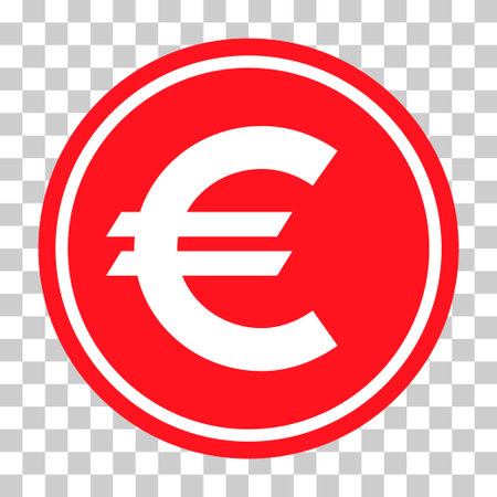 Euro money symbol, business eu cash icon, save currency bank sign, vector illustration.のイラスト素材