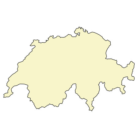 Switzerland map shape, travel web flat concept icon symbol vector illustration.のイラスト素材