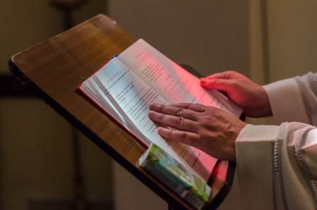 Preparing for Baptism in the Catholic Churchの写真素材