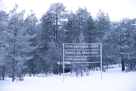 Environmental installation in Ranua zoo, Finlandの写真素材