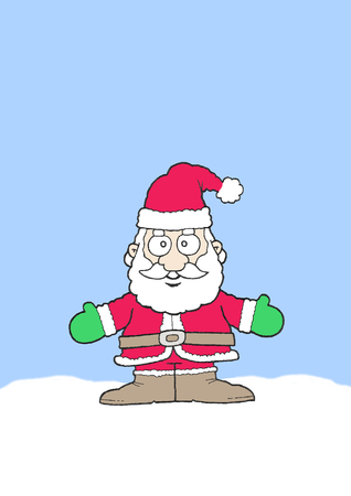 SANTA CLAUS IN THE SNOWの写真素材