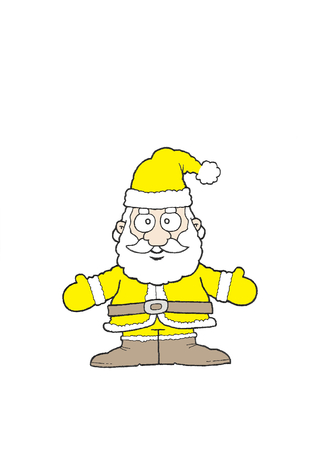 SANTA CLAUS WITH YELLOW SUITの写真素材